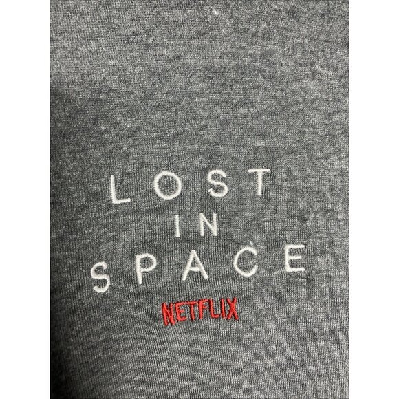 Netflix Lost In Space Shirt Women's XL Long Sleeve Gray Henley Shirt - Picture 2 of 7